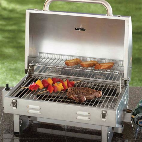 portable stainless steel grill with smoke box|indoor outdoor smokeless tabletop griller.